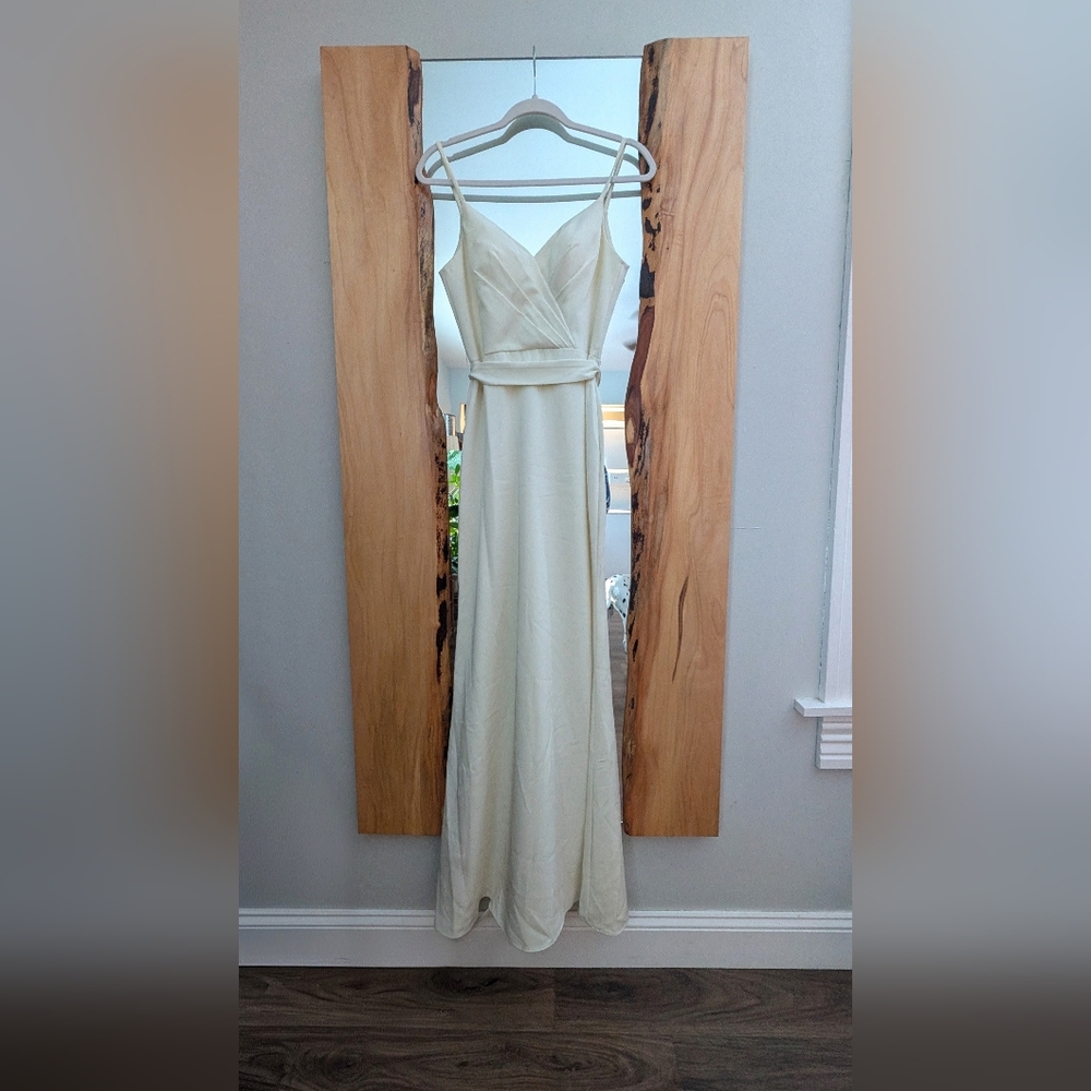 Allure Bridals | Satin Ivory Bridesmaid Dress